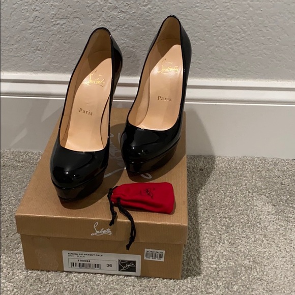 Christian Louboutin Shoes - Christian Louboutin Bianca 140 Patent Calf Size 36
